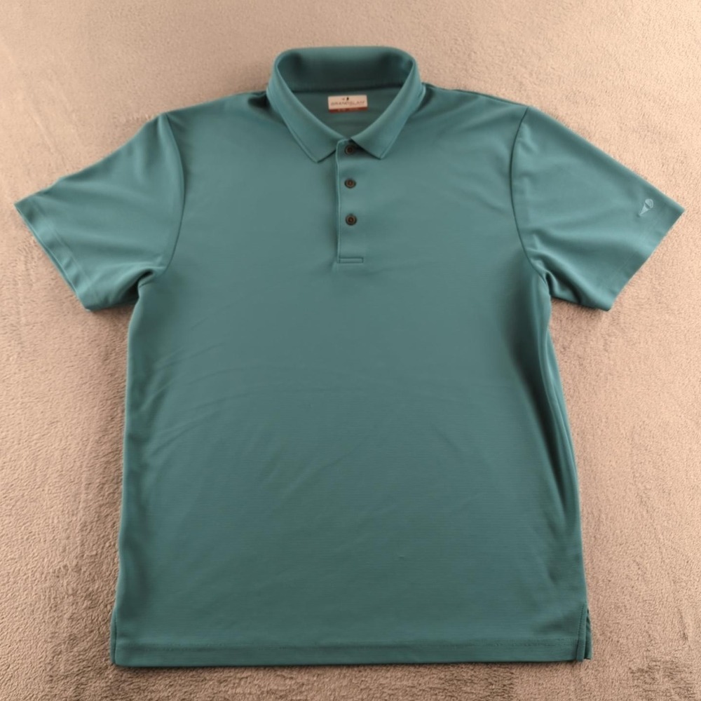 Grand Slam Polo Shirt Mens XL Teal Blue Golf Performance Athletic Short Sleeve